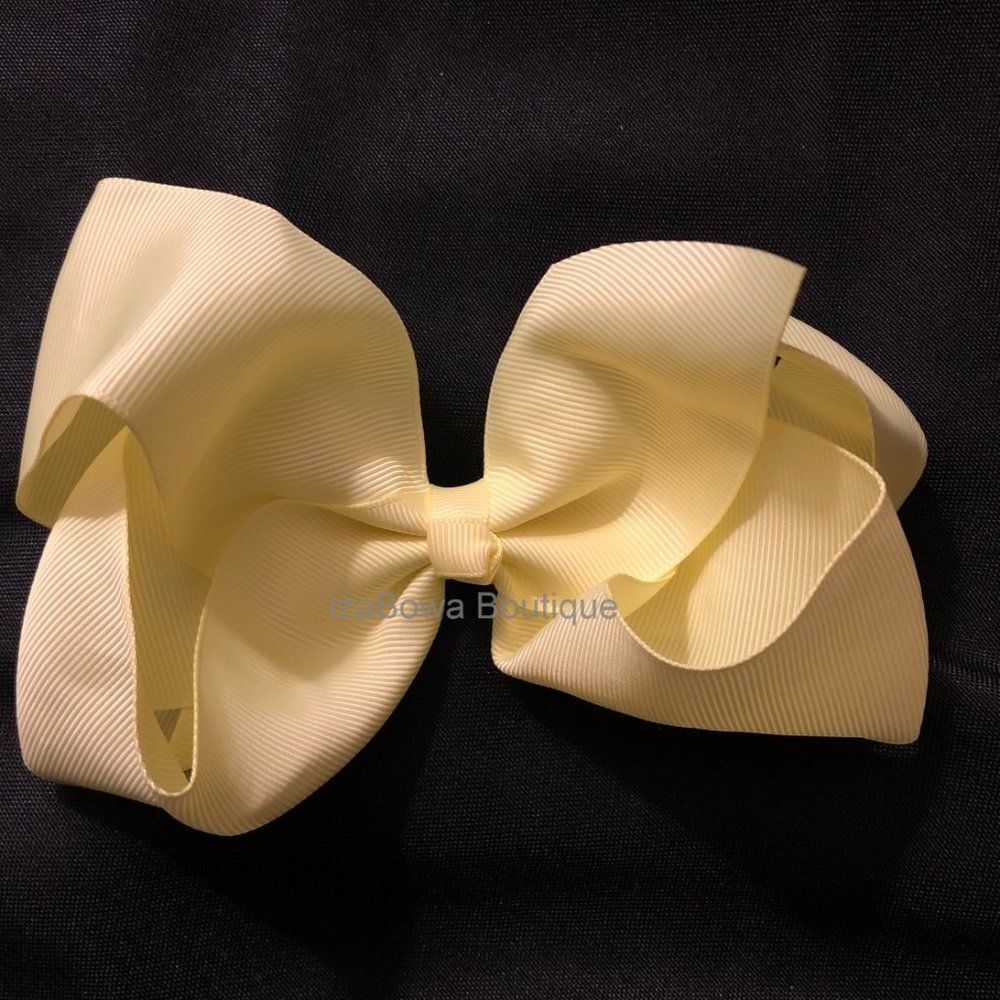 Pale Yellow 6" Boutique Bow  4B2165 new